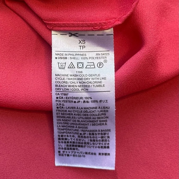 Banana Republic Watermelon Pink Crew Neck Short Sleeve Blouse - Size XS - Picture 10 of 11